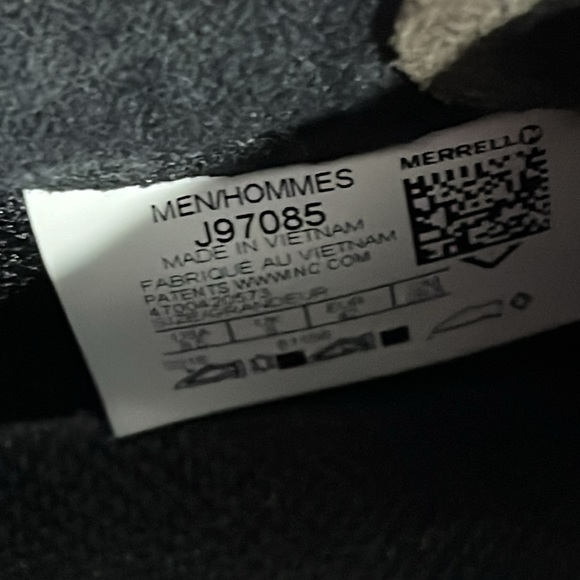 Men’s Size 8.5 Merrell Gray Leather Laceup Loafers with Gray Rubber Soles - Picture 4 of 7